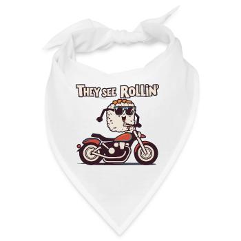 Motorrad - Bandana - Weiß - Vorne