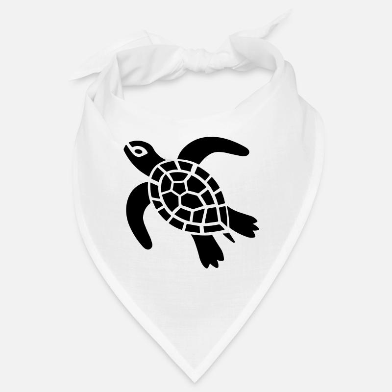 Schildkröte - Bandana - Weiß