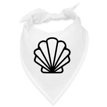 Muschel - Bandana - Weiß - Vorne