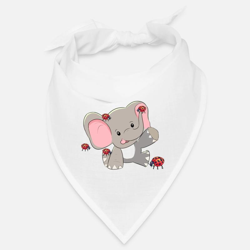 Wild Animals Elephants Baby Ladybug Happiness Bandana