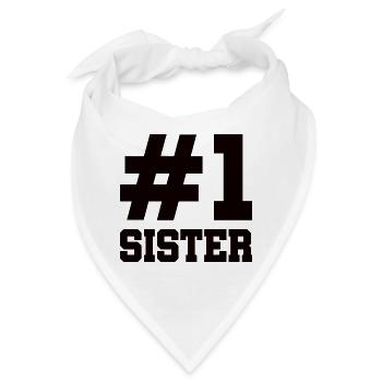 Beste Freundin Schwester Familie Geschwister - Bandana - Weiß - Vorne