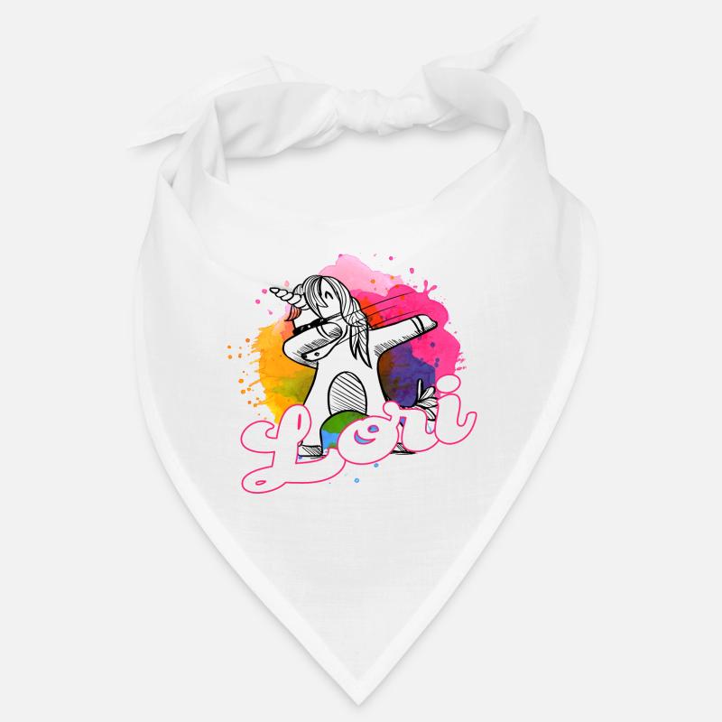LORI - Schöner Name mit dabbing Einhorn Bandana