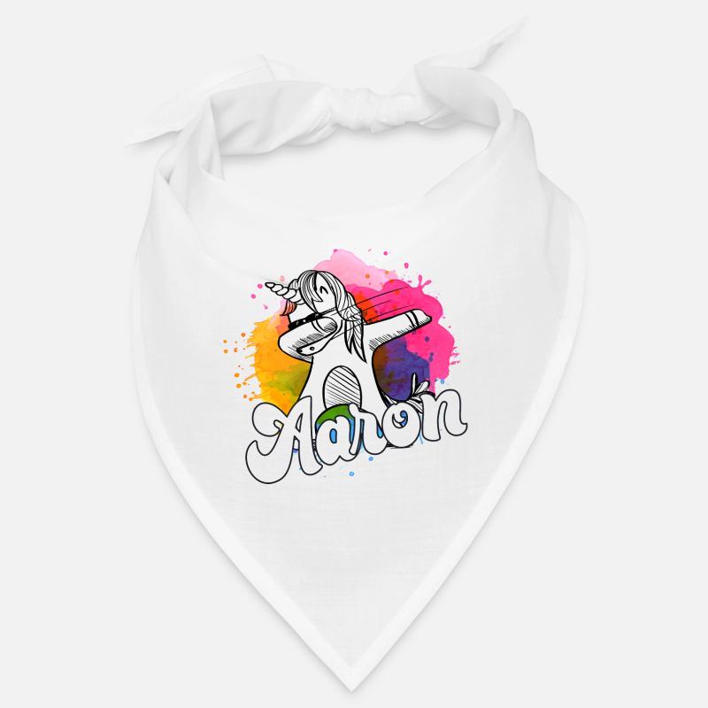 AARON - Beau nom de garçon avec licorne cool Bandana