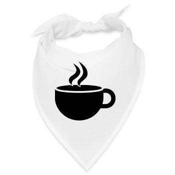 Kaffee - Bandana - Weiß - Vorne