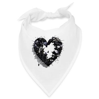 Valentinstag Herz Liebe Liebesbeweis Gefühle - Bandana - Weiß - Vorne