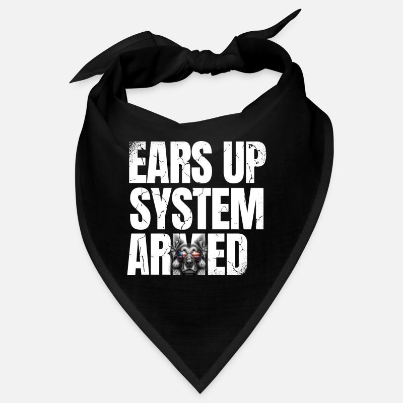 Ears Up System Armed German Shepherd Lover GSD Dog Bandana
