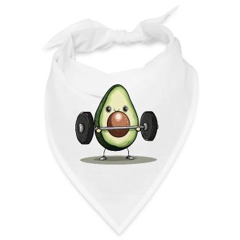 Powerlifter Avocado - Bandana - Weiß - Vorne