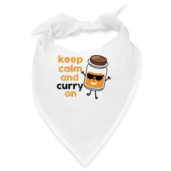 Keep Calm And Curry On Herb Pun - Bandana - Weiß - Vorne