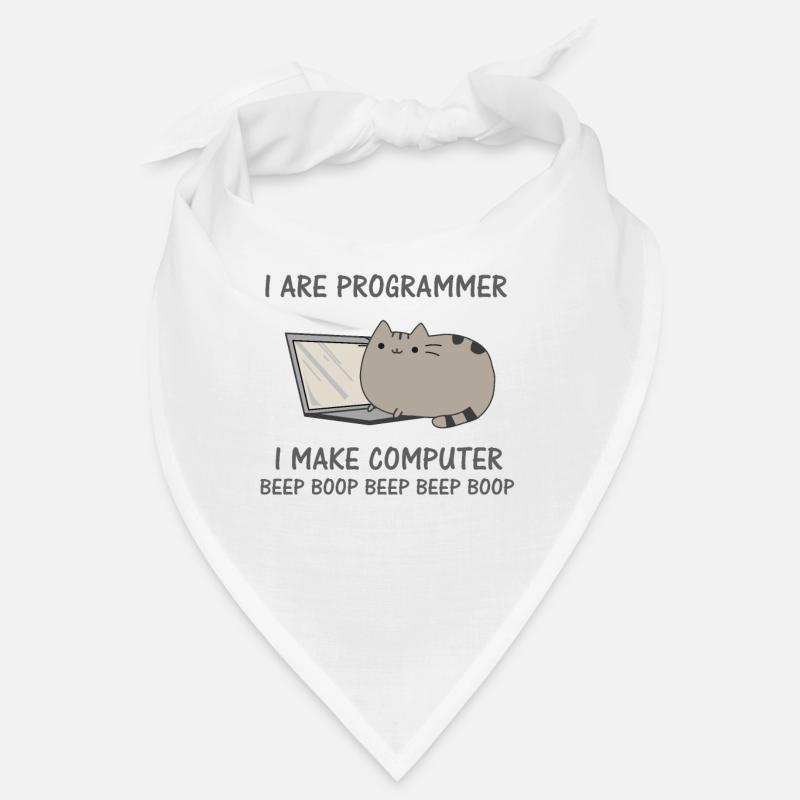 Programierer lustige Katze Computer Nerd Bandana