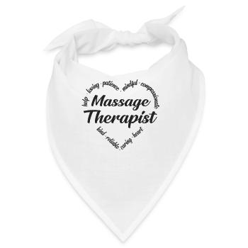 Massagetherapeut Masseur - Bandana - Weiß - Vorne