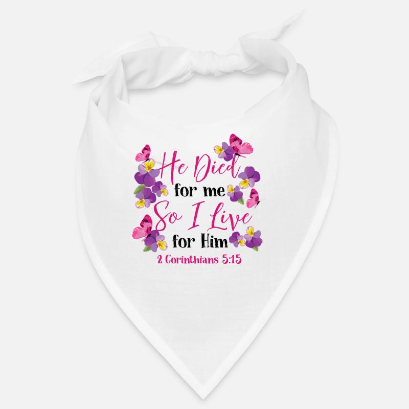 Christian bible verset fleur papillon Bandana