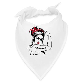 Server Rosie The Riveter - Bandana - Weiß - Vorne