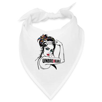 Autismus Bewusstsein - Bandana - Weiß - Vorne