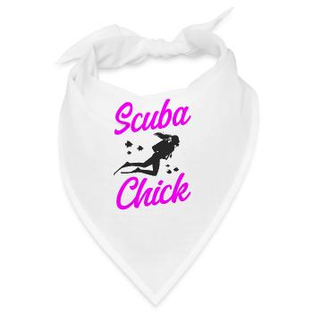 Diving Diver Girl Scuba Chick - Bandana - Weiß - Vorne