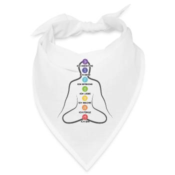 Meditieren - Bandana - Weiß - Vorne