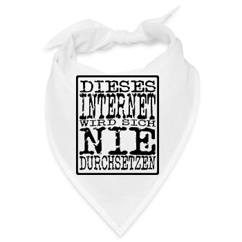 internet nie schwarz - Bandana - Weiß - Vorne