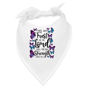 Christian Bible Verse Quote - Bandana - Weiß - Vorne