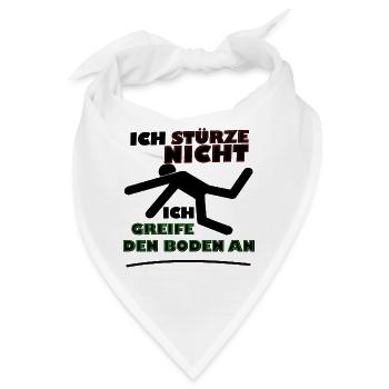 stürze nicht schwarz - Bandana - Weiß - Vorne