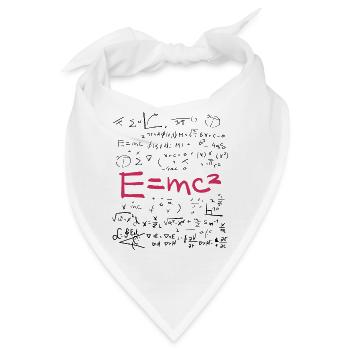 Physik und Mathematik Formeln EMC2 - Bandana - Weiß - Vorne