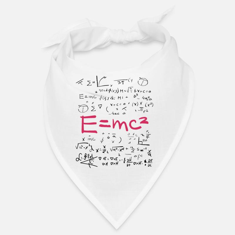 Formules de physique et de mathématiques EMC2 - Bandana - blanc