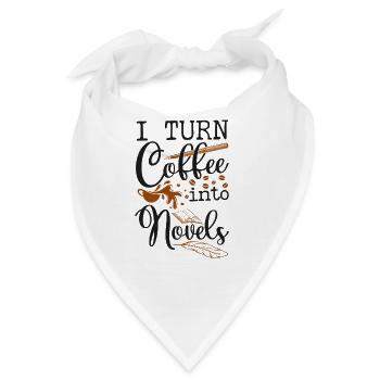 Writing Coffee Novel Writer & - Bandana - Weiß - Vorne