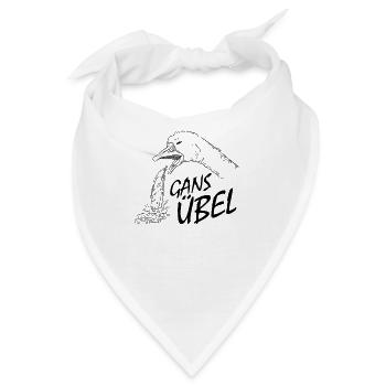 Gans übel - Ganz schlecht, erbrechen - Bandana - Weiß - Vorne
