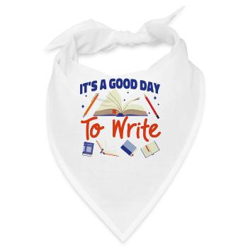 Writing Book Novel Writer & - Bandana - Weiß - Vorne