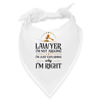 Young Lawyer Attorney Law Lawyer - Bandana - Weiß - Vorne