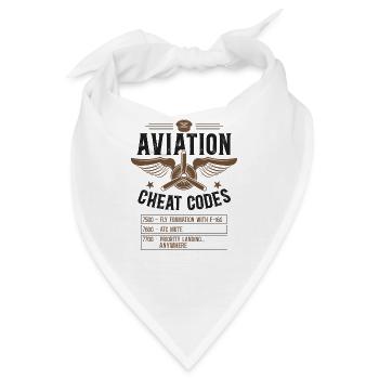 Airplane Pilot Vintage Aviation - Bandana - Weiß - Vorne