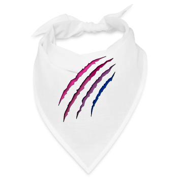 Bisexual Bi Pride Flag Scratch - Bandana - Weiß - Vorne