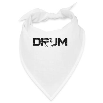 Drummer Drum Set Vintage Drum - Bandana - Weiß - Vorne