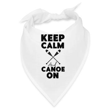 Canoe Canoeing Keep Calm And Canoe - Bandana - Weiß - Vorne