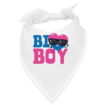 Bisexual Bi Pride Flag Heart Bi - Bandana - Weiß - Vorne