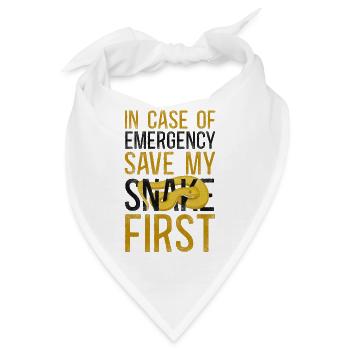 Snake Serpent In Case Of Emergency - Bandana - Weiß - Vorne