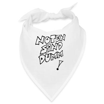 noten sind dumm schwarz - Bandana - Weiß - Vorne