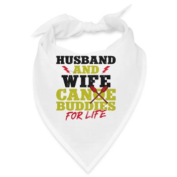 Canoe Canoeing Marriage Wedding - Bandana - Weiß - Vorne