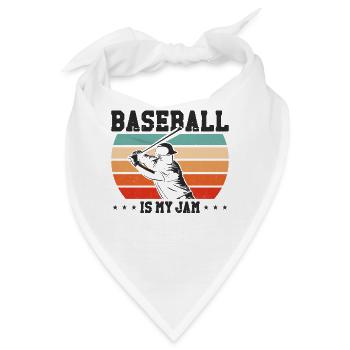 Baseball Fan Retro Vintage Batter - Bandana - Weiß - Vorne