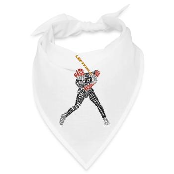 Baseball Fan Word Cloud Batter - Bandana - Weiß - Vorne