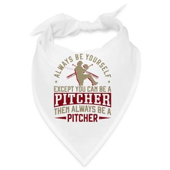 Baseball Fan Pitcher Vintage - Bandana - Weiß - Vorne