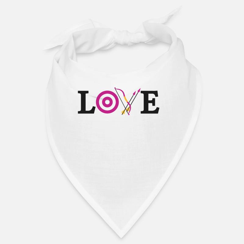 Archery Bow Archer Target Love - Bandana - Weiß