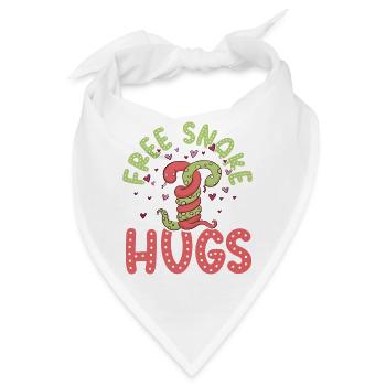 Snake Serpent Free Snake Hugs - Bandana - Weiß - Vorne