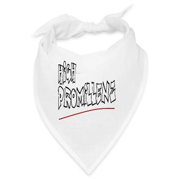 high promillenz einfach schwarz - Bandana - Weiß - Vorne