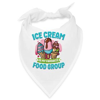 Ice Cream Cone Popsicle Ice Cream - Bandana - Weiß - Vorne