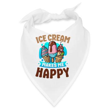 Ice Cream Cone Popsicle Ice Cream - Bandana - Weiß - Vorne