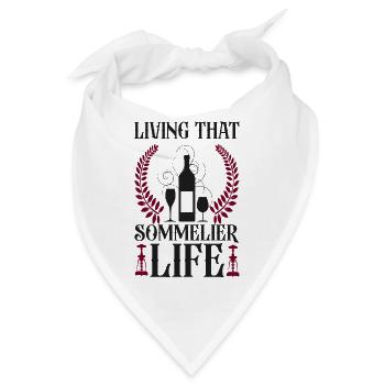 Sommelier Wine Drinking Tasting - Bandana - Weiß - Vorne