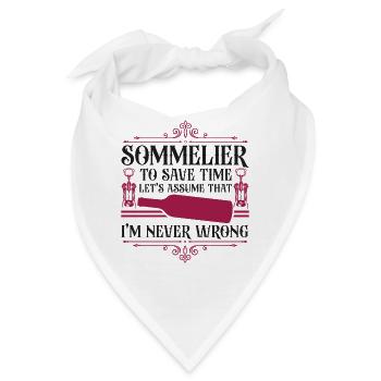 Sommelier Wine Drinking Tasting - Bandana - Weiß - Vorne