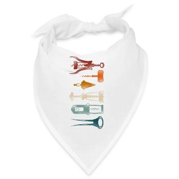 Sommelier Wine Drinking Tasting - Bandana - Weiß - Vorne