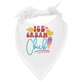 Ice Cream Chicken Cone Ice Cream - Bandana - Weiß - Vorne