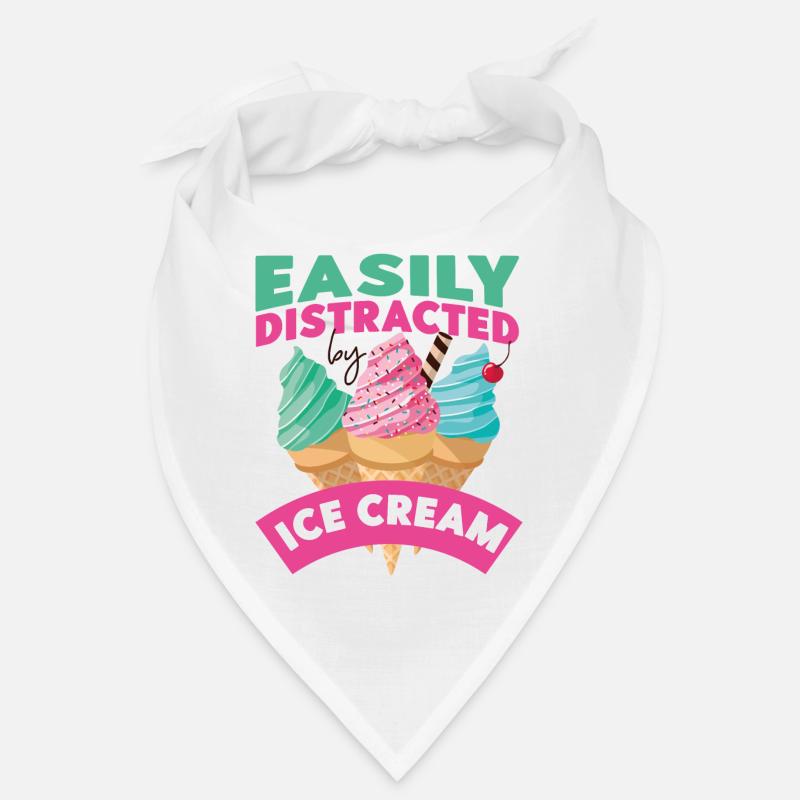 Ice Cream Cone Easily Distracted Bandana