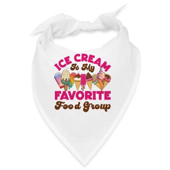 Ice Cream Cone Popsicle Ice Cream - Bandana - Weiß - Vorne